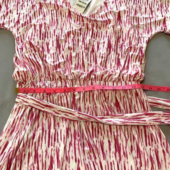 NWT Inc. Dress Pink Slip-on Lightweight Midi Women Short Sleeves Size Medium - Picture 9 of 12